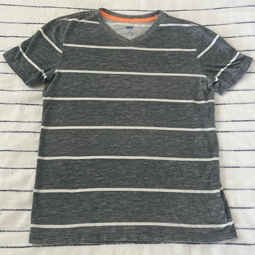 Old navy grey striped v neck